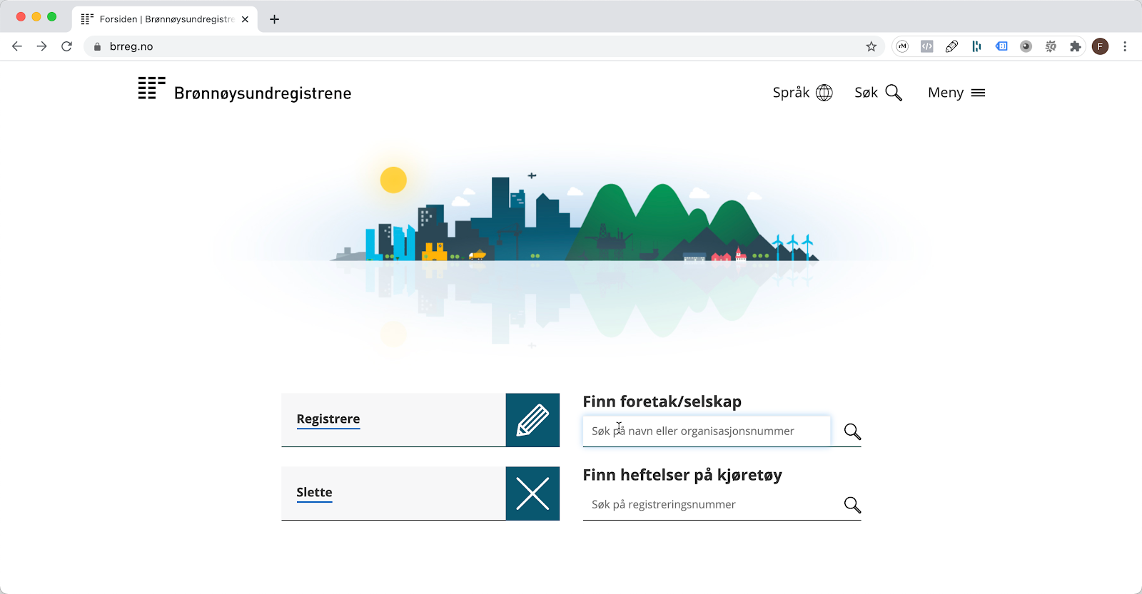 Søk på selskapets org.nr.